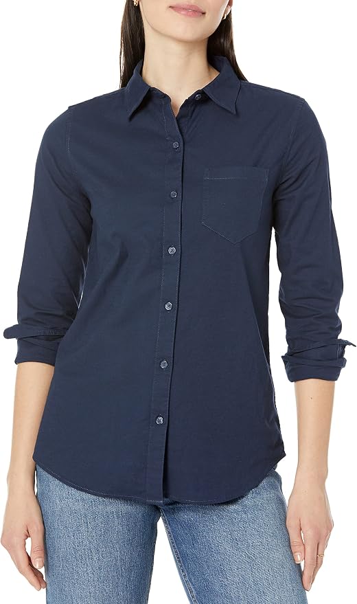 Amazon Essentials Women Long Sleeve Button Shirt - Gallery 12