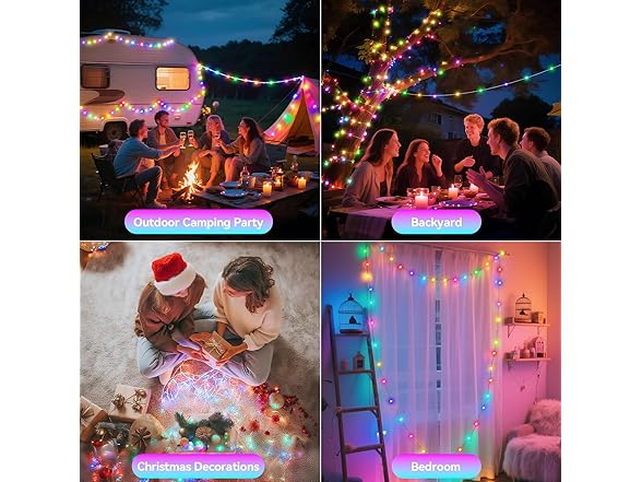 Lakumu 2-in-1 Rechargeable Fairy Lights Battery Operated