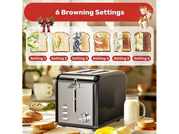YSSOA 2 Slice Stainless Steel Toaster