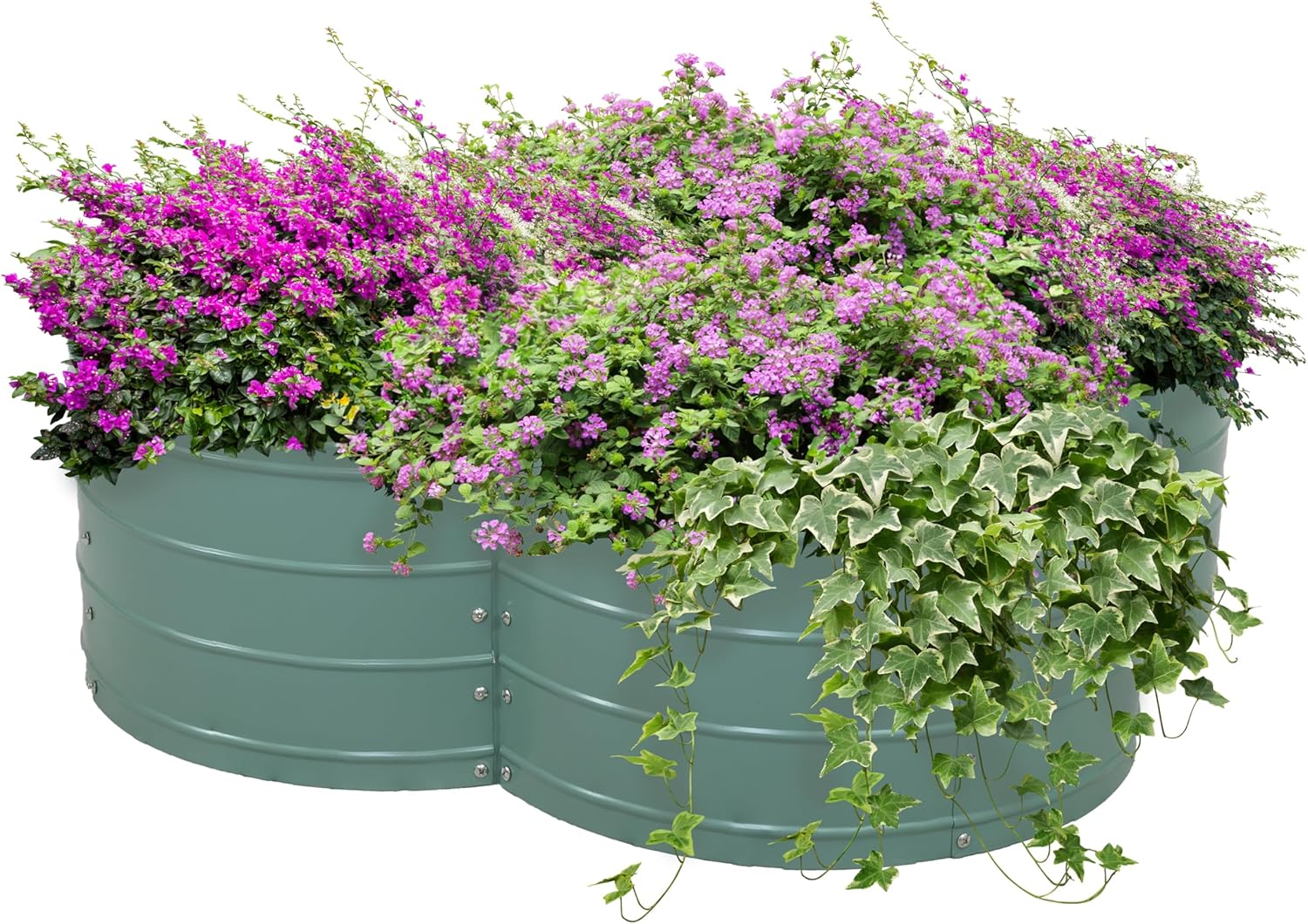 Sunnydaze 12" Clover Steel Garden Bed - Gallery 13