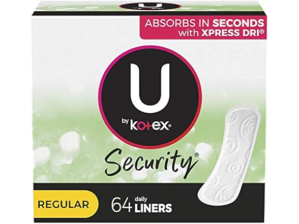 U by Kotex Lightdays Panty Liners, 64 Count