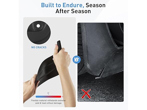 Safotad Mud Flaps for 2024-2025 Tesla Model 3