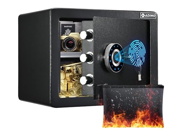ADIMO BGX-M/D-30D Biometric 1.2 CuFt Fingerprint Home Safe