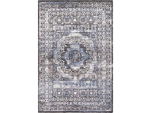 L'Baiet Lina Blue Oriental 2x6 Runner Rug