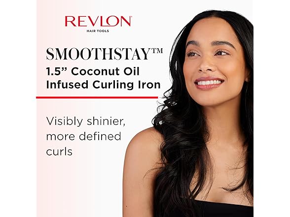 REVLON SmoothStay Coconut Oil Infused Hair Curling Iron