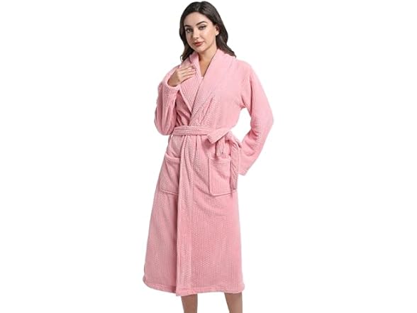 PJGGZ Women's Shawl Collar Bathrobe