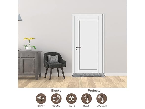 36? Weighted Door Draft Stopper, Heavy Duty