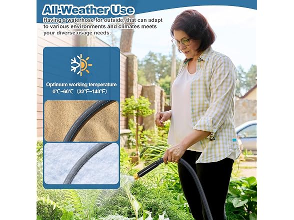 CXEZSIK 50ft Lightweight Garden Hose