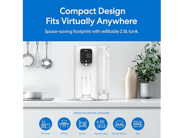 Brio SIMPL W2 Countertop Water Dispenser w/Refillable 2.5L Water Tank