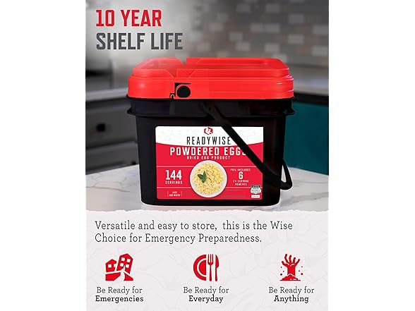 ReadyWise Freeze Dried Powdered Egg Bucket