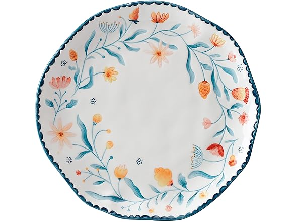 Fitz and Floyd Gracie Floral 12 Piece Dinnerware Set, Service for 4