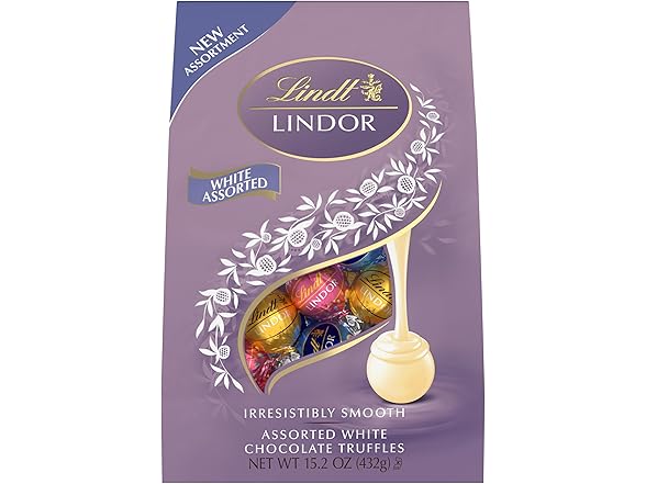 Lindt Lindor White Choc Assorted Truffle