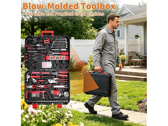 Hantinstom 237-Piece Tool Set General Household Hand Tool Kit