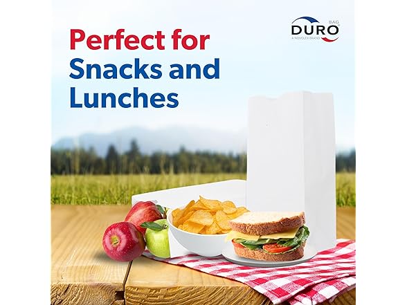 Duro 4# White Paper Bags, 100 Count