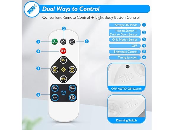 2Pk Motion Sensor LED Ceiling Lights Battery Operated