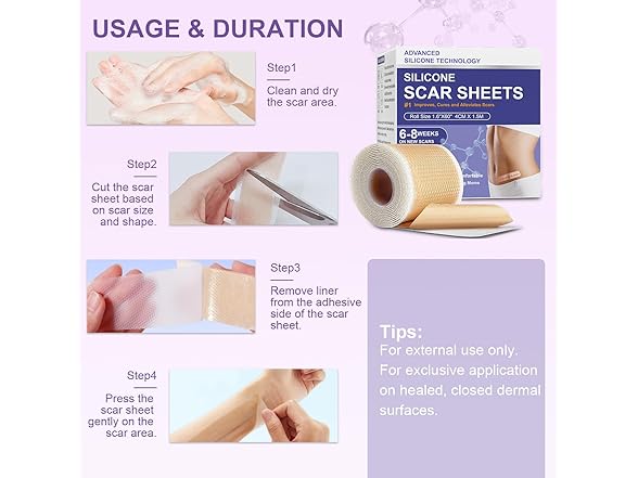 LUXEFUS Silicone Scar Tape