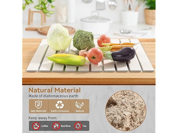 AEFLM Large Stone Dish Drying Mat