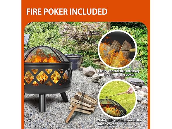 Red Mountain Valley 30'' Outdoor Wood Burning Fire Pit
