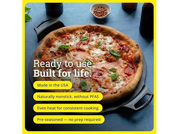 Lodge Seasoned Cast Iron Pizza Pan 15 Inch
