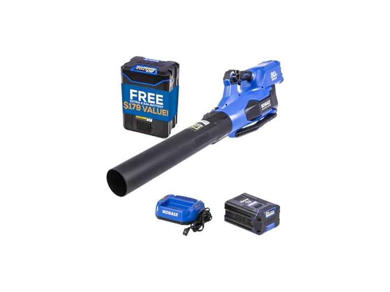 Kobalt 80V Cordless Leaf Blower Blue and Black
