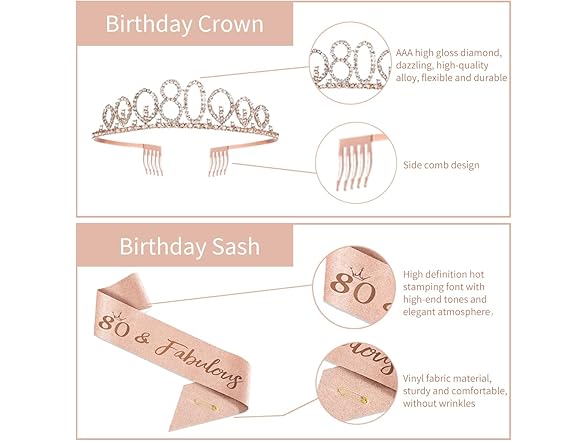 80th Birthday Party Decorations Set