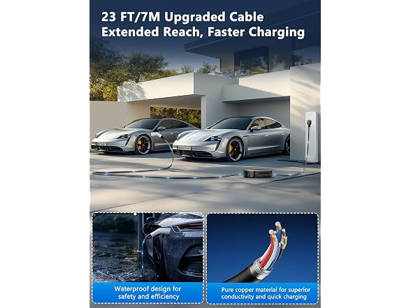 Tyocle Level 2 EV Charger 40Amp 240V 23ft
