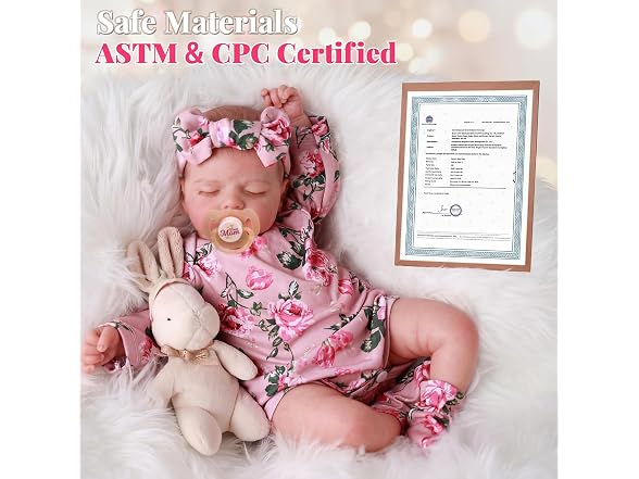 BABESIDE 20" Reborn Baby Doll, Girl