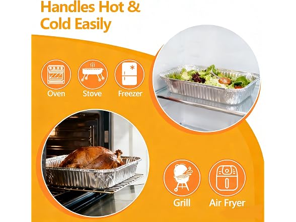 EKACO Thickened 9x13 Aluminum Pans, 10 Pack