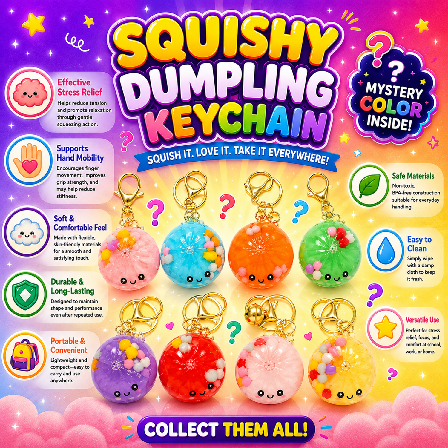 Twilight Squishy Sensory Toys Keychain - Gallery 10
