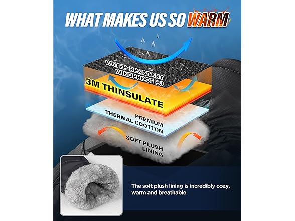 Deemii Winter Gloves with 3M Insulation