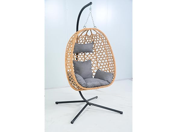 Bamboo Rattan Egg Swing Chair