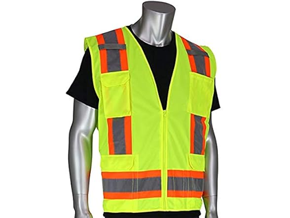 25PK Worktex Two-Tone Class 2 Surveyor Fabric Safety Vest