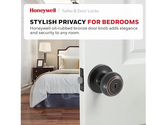 Bedroom Door Knob with Lock and Key Oil Rubbed Bronze