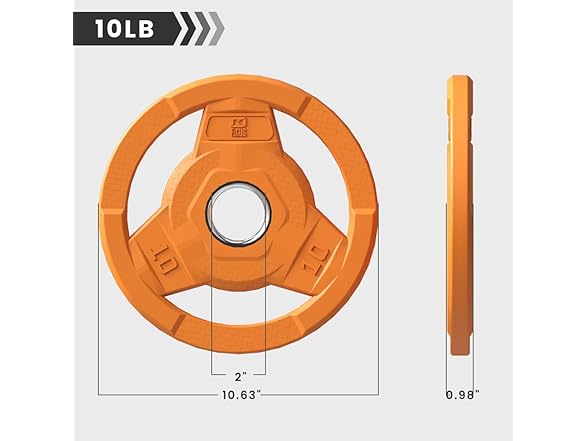 FAGUS H Weight Plate 2-Inch 10LB Pair
