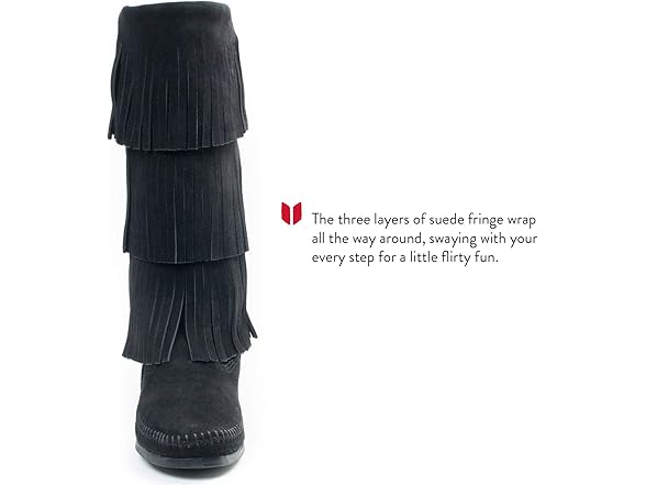 Minnetonka Women's 3-Layer Fringe Boot