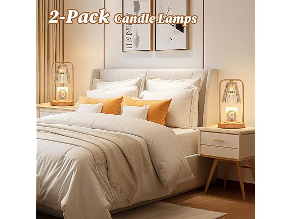 Candle Warmer Lamp with Timer, 2 Pack