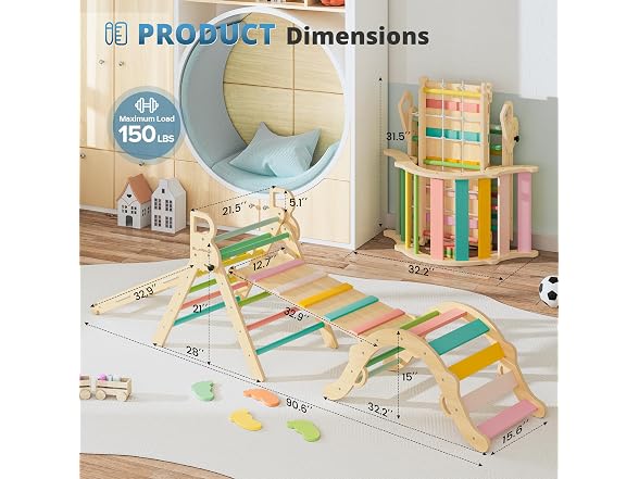 BlueWood 10-in-1 Pikler Triangle Set