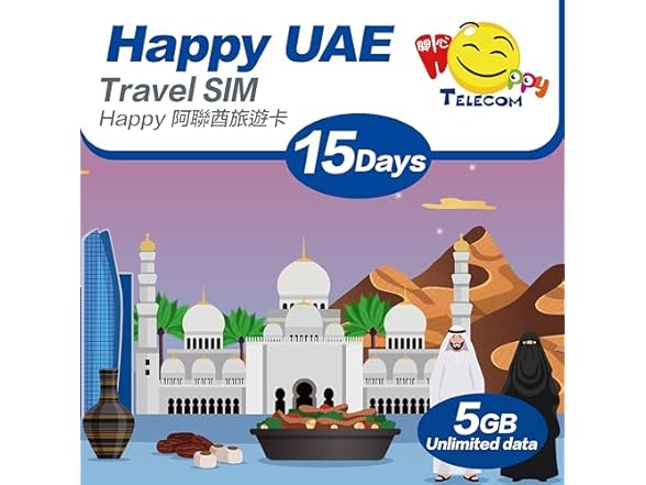 Happy Dubai 15 Days Unlimited Data Card