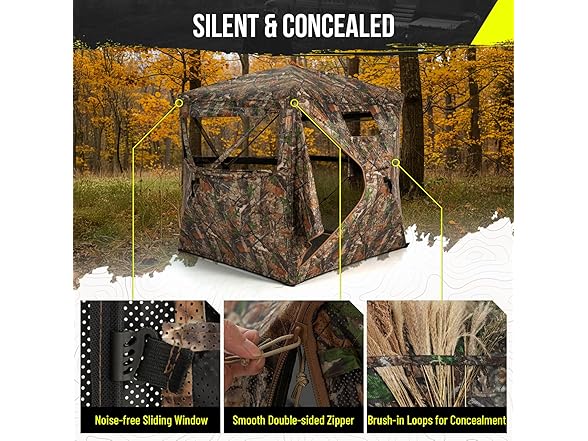 Double Open Door HUNTSEN Hunting Blind