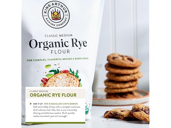 King Arthur Organic Medium Rye Flour - 3 lbs.