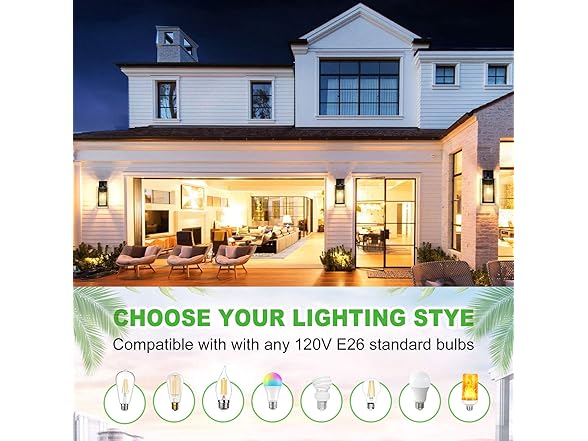 VerRon 2-Pack 14'' Outdoor Wall Light Fixtures