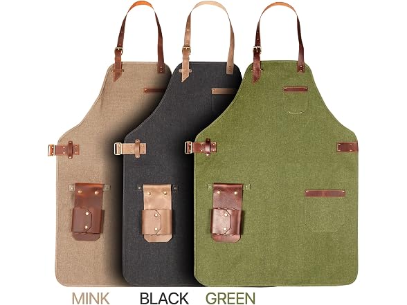 Otto Angelino Genuine Leather and Canvas Apron