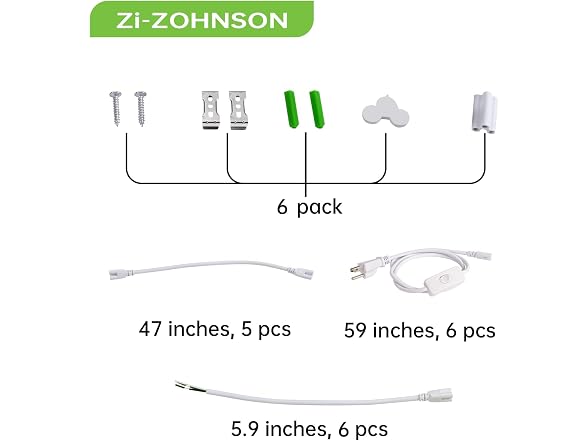 6-Pack 4FT LED Shop Lights 4500LM