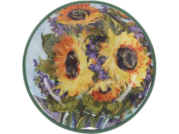 Sunflower Bouquet 38 oz. Soup/Pasta Bowls, Set of 4