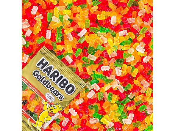 1PK HARIBO Gummi Candy, Original Goldbears, 10 OZ