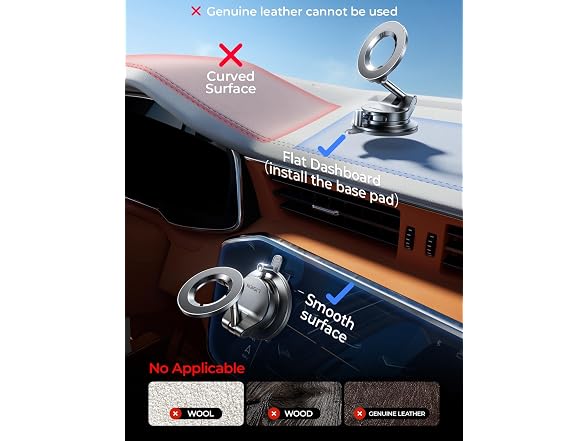 LISEN vacuum car mount holder