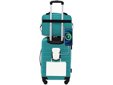 $32.89, Was $82, 59% Off! Wrangler Smart Spinner Hardside Luggage, 2 Piece Set dealfomo