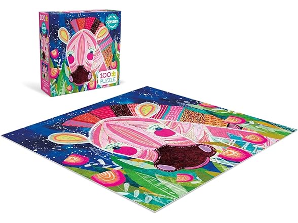 Sensory Textures Colorful Zebra Puzzle