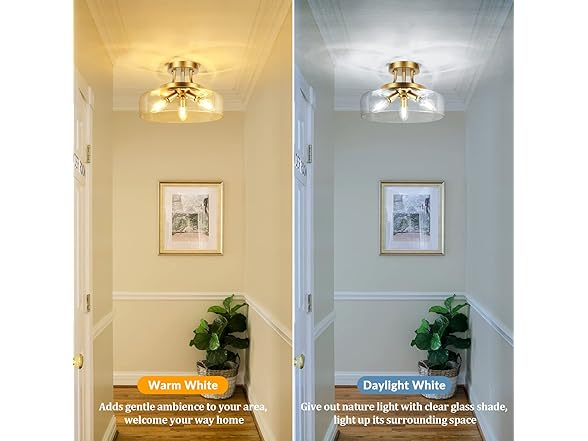 TOBUSA 3-Light Semi Flush Mount Light Fixture