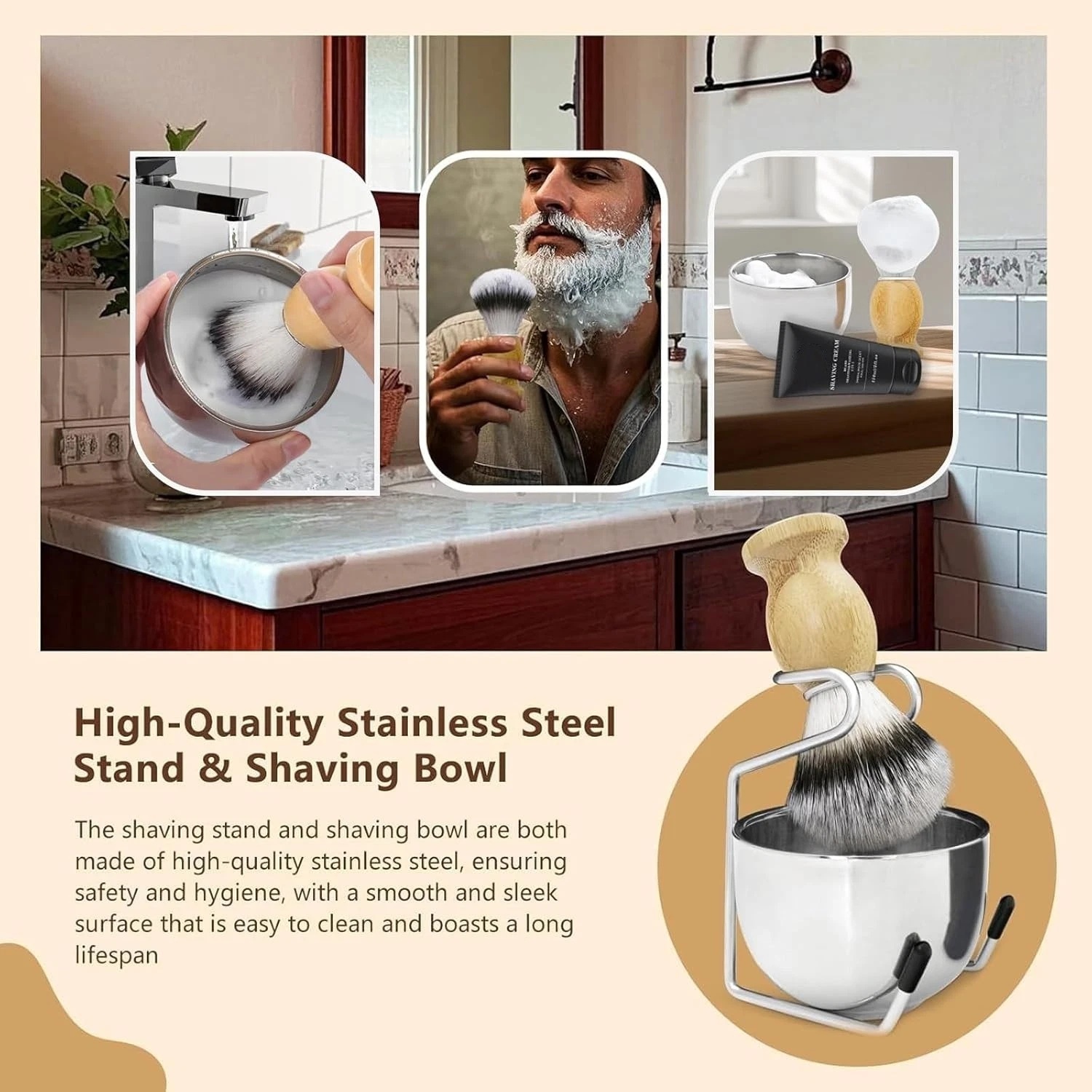 3 in 1 Shaving Brush & Bowl Kit - Gallery 10